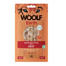 Woolf Earth NooHide Sticks Beef Naturlige Tyggeben SMALL 10stk - DATOVARER
